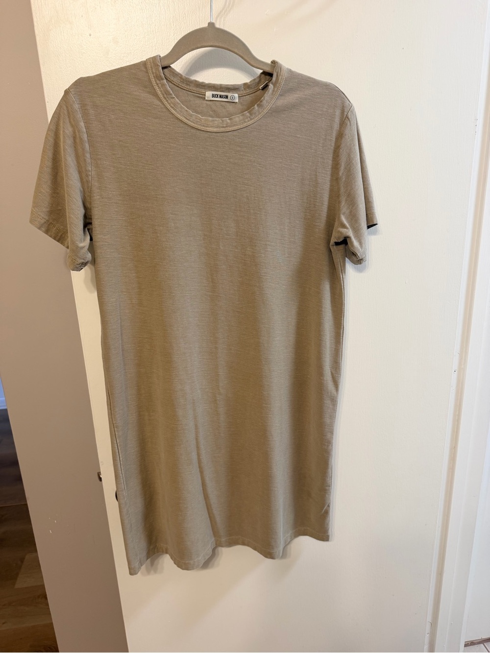 Buck Mason Women’s T-Shirt Dress in Olive